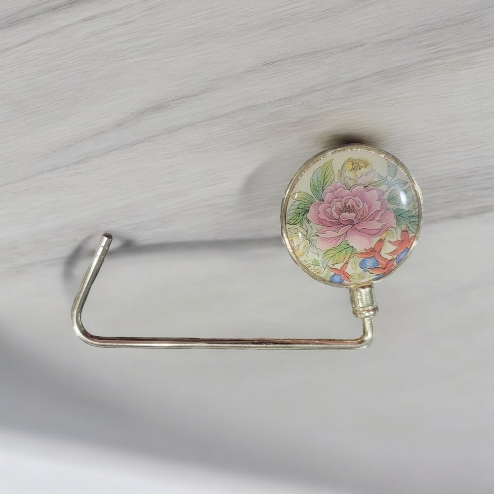Gold Floral Purse Hanger